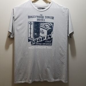 Disney Parks Hollywood Tower Hotel Of Terror Men's 2XL Blue/Gray Graphic Shirt